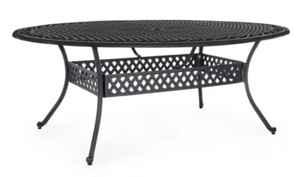 TAVOLO IVREA OVALE ANTRACITE 200X150