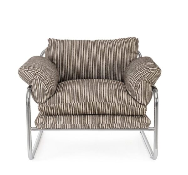 POLTRONA MORVANA RIGHE SAGE