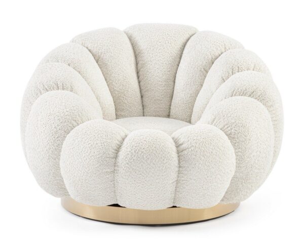 POLTRONA GIREVOLE FLOREL NATURALE