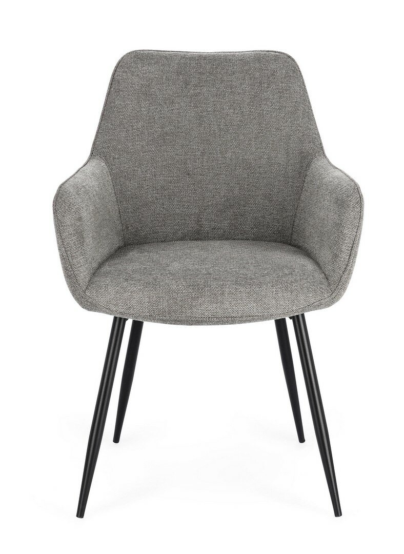 SEDIA/POLTRONA CORA CON BRACC. NERO-GRIGIO SCURO - immagine 7
