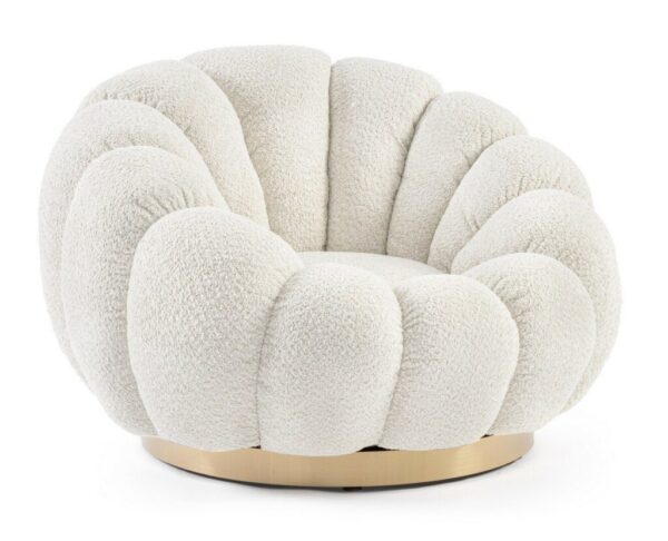 POLTRONA GIREVOLE FLOREL BIANCO