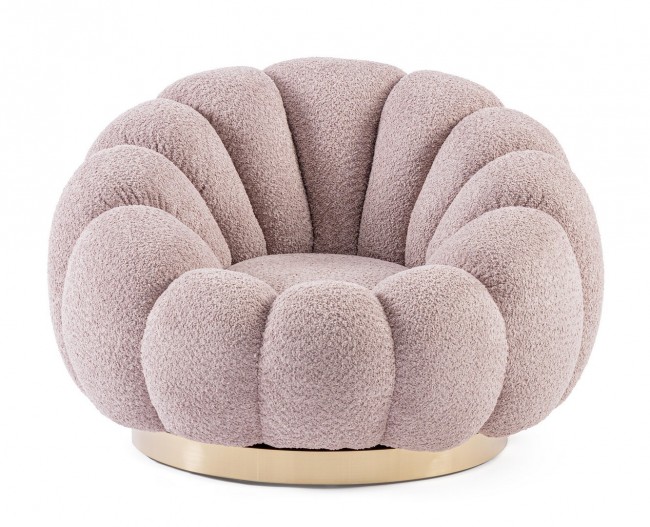 POLTRONA GIREVOLE FLOREL ROSA ANTICO - immagine 3