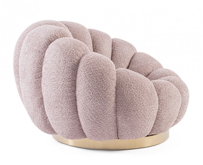 POLTRONA GIREVOLE FLOREL ROSA ANTICO - immagine 5