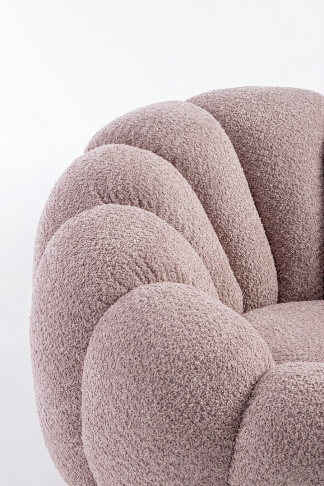 POLTRONA GIREVOLE FLOREL ROSA ANTICO - immagine 6