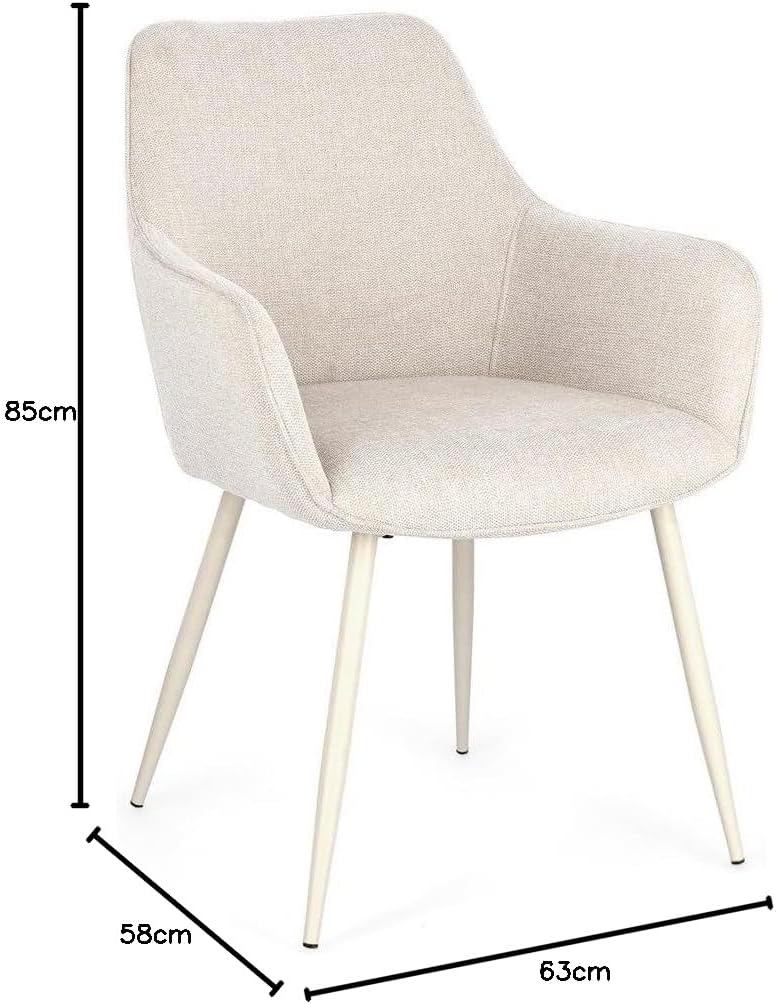 SEDIA/POLTRONA CORA CON BRACC. BEIGE-BEIGE - immagine 6