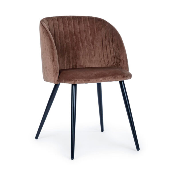 SEDIA QUEEN VELVET RUGGINE